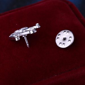 Korean version of the small crown pin men's suit brooch brooch accessories pin buckle shirt collar buckle crystal collar flower collar clip – Image 7