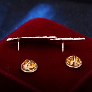 European and American retro feather brooch men's leaf style pin wild trendy women's jacket suit corsage factory direct sales – Image 3