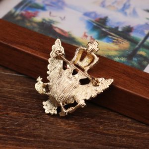 Korean shirt collar pin buckle European and American crown double eagle brooch retro pin men's shirt bow tie factory direct sales – Image 4