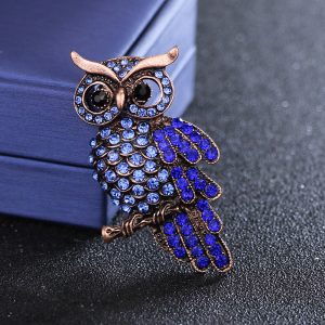 High-end diamond-studded owl brooch brooch wild clothing unisex brooch animal brooch – Image 4