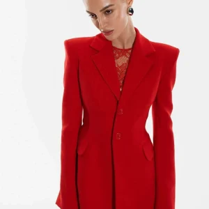 French light luxury long-sleeved shoulder pad blazer women's autumn and winter new high-end temperament royal sister waist slimming top – Image 3