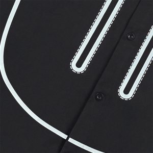 design sense deconstructs spliced short-sleeved shirts men's American trend loose casual summer lapel shirts – Image 3