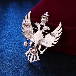 Russian double-headed eagle badge domineering animal crown eagle brooch men's suit coat pin Aliexpress foreign trade bra – Image 4