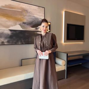 New Europe, America, Amazon Cross-border Foreign Trade Women's Clothing, Single-Breasted Long Sleeve Short Jacket, Large Swing Long Skirt Set – Image 3