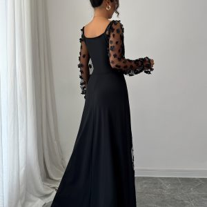 Cross-border, European and American elegance, high-end long-sleeved long skirt dress, women's clothing, 2025 – Image 3