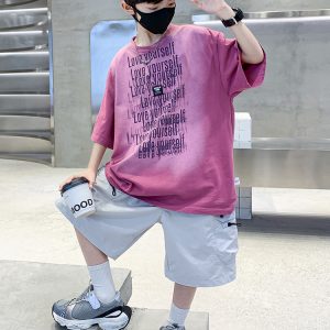 Boys' summer suit summer 2025 new Zhongda children's summer thin short-sleeved clothes are cool and handsome summer clothes – Image 4