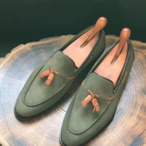 Its breathable young and middle-aged lassophiles, genuine leather, cow suede, casual boat shoes, handmade custom men's single shoes – Image 4