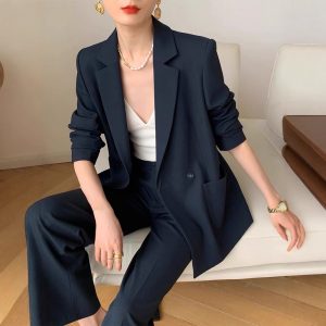 Casual suit suit women's spring and autumn new fashion simple temperament high-end design niche suit suit – Image 3