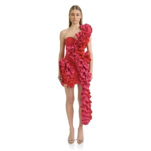 Foreign Trade Bandage Dress Evening Dress Folded Side Birthday Party Party Dress – Image 3