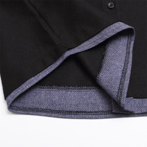 Fake two short-sleeved shirts men's cleanfit contrast patchwork lapel pearl buckle design sense summer shirt trend – Image 4