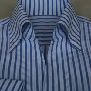 Summer seersucker one-piece collar shirt men's long-sleeved thin shell button Italian style casual handmade shirt – Image 5