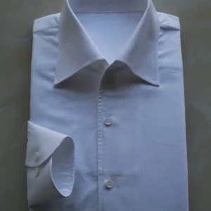 Winter thickened men's shirt cotton white slim fashion Italian one-collar brushed oxford shirt – Image 3