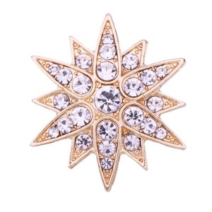 New Hot Selling High-end Men's Brooch Full Diamond Hexagram Star Flower Shirt Collar Button Pin Personalized Suit Badge Wholesale – Image 4