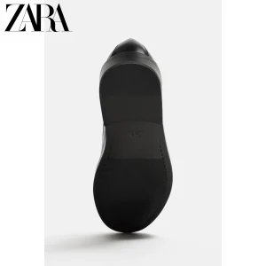 ZARA's new black pointed-toe derby men's shoes low-heeled formal leather shoes – Image 4