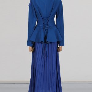 New Suit Elegant Commuting Versatile Loose Three-dimensional Flower Ruffle Long Sleeve Skirt Set – Image 5