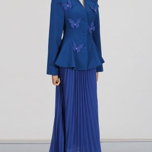 New Suit Elegant Commuting Versatile Loose Three-dimensional Flower Ruffle Long Sleeve Skirt Set – Image 4