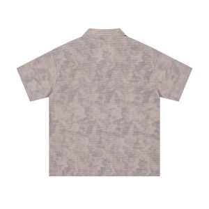 Ink tie-dye Cuban collar short sleeve shirt men's summer loose casual light breathable half sleeve shirt high street trend – Image 6