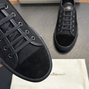 New Men's Calfskin Casual Board Shoes Color-blocking Lace-up Casual Sneakers – Image 6