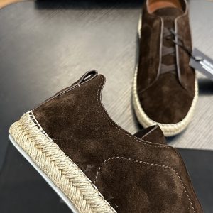 Johnny Loafers Men's Genuine Leather Breathable Fashion Brand Straw Hemp Rope Sole British Casual Sneakers Men's – Image 4
