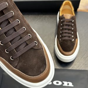 [High-end] big-name KT new men's cowhide splicing casual fashion board shoes niche round-toe trendy men's shoes – Image 3
