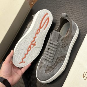 new handmade leather knitted board shoes breathable flying mesh shoes – Image 7