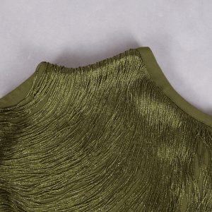 High-end two-piece suit women's summer new sleeveless turtleneck fringed patchwork top satin skirt set – Image 4