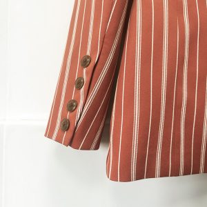 High-end striped suit women's 2025 new European and American celebrity catwalk temperament suit straight-leg pants slim two-piece set – Image 6