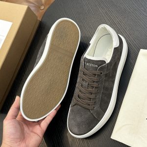 JM leather casual white shoes men's shoes lace-up suede W family board shoes for men – Image 9