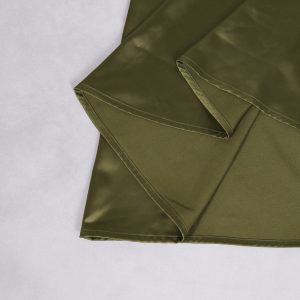 High-end two-piece suit women's summer new sleeveless turtleneck fringed patchwork top satin skirt set – Image 7