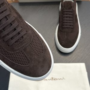 new handmade leather knitted board shoes breathable flying mesh shoes – Image 5