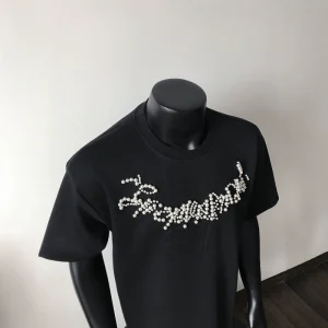 American CleanFit beaded short-sleeved T-shirts for men and women's trendy retro high street couple tops are loose and casual and versatile – Image 3