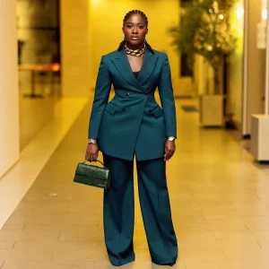 women suits OL clothes European and American elegant commuter lapel suit trousers two-piece set women – Image 4