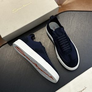 new handmade leather knitted board shoes breathable flying mesh shoes – Image 3