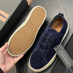 Johnny Loafers Men's Genuine Leather Breathable Fashion Brand Straw Hemp Rope Sole British Casual Sneakers Men's – Image 5
