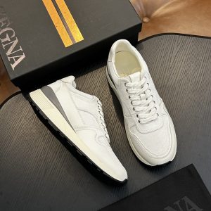 Italian haute couture new leather men's platform sports casual shoes breathable mesh splicing high-end men's shoes – Image 3