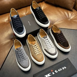 [High-end] big-name KT new men's cowhide splicing casual fashion board shoes niche round-toe trendy men's shoes – Image 4