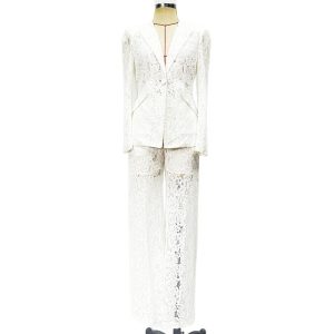 new European station celebrity catwalk temperament fashionable straight-leg pants slim two-piece set – Image 4