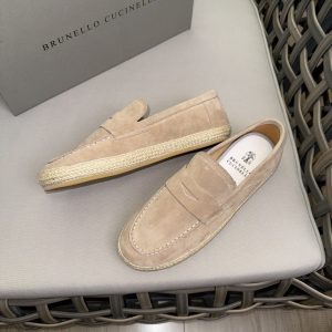 High-end European station men's loafers are versatile and breathable, and the bucket shoes are woven with a round toe and nubuck cowhide – Image 4