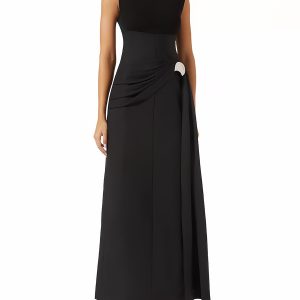 European and American niche design Chen Yuqi same dress new shirred temperament slit slim sleeveless long skirt – Image 5