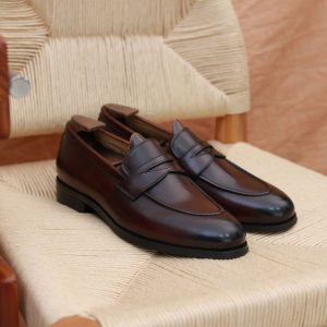A drop shipping British first-layer cowhide comfortable suit leather shoes overfoot business office business loafers – Image 4