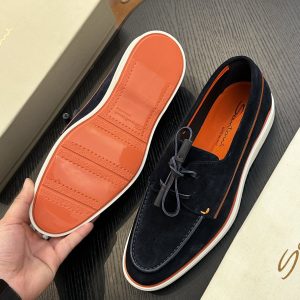 Saint Dongjia new spring and autumn bean shoes men's retro British style suede flat sole round toe lace-up sheet – Image 3