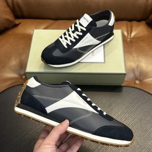 New color-blocked breathable leather men's shoes flat lace-up round toe fashion board shoes business casual leather shoes British trendy shoes – Image 4