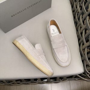 High-end European station men's loafers are versatile and breathable, and the bucket shoes are woven with a round toe and nubuck cowhide – Image 5