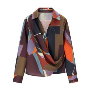 Homemade European and American Style New Women's Style Foreign Fashion Versatile Classic Printed Cardigan – Image 4