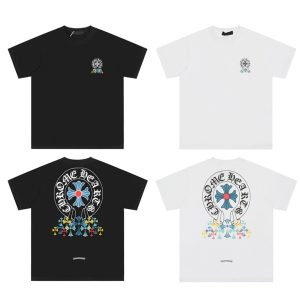 Cross Gothic Cross Horseshoe Flower Sanskrit Print Trendy Brand Short Sleeve T-Shirt Authentic Official Flagship – Image 4