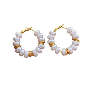 French temperament, elegant and simple, versatile pearl earrings, Korean light luxury, niche personality earrings, sweet and gentle earrings – Image 5