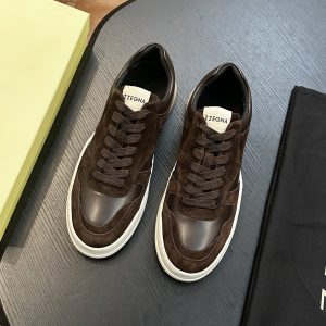 Cross-border ZEGN new men's spliced leather trendy sneakers Suede cowhide versatile casual sports men's shoes – Image 3