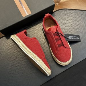ZEGN cross-border new comfortable breathable canvas breathable casual men's board shoes are strap-free and slip-on shoes – Image 3