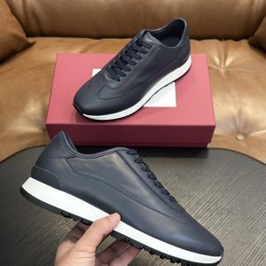 JB European and American men's handmade calfskin shoes high-luxury business lace-up round toe sneakers cross-border – Image 4
