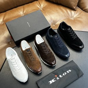 Kito cross-border comfortable and versatile men's shoes sports small leather shoes 2026 cow anti-suede splicing casual outdoor men's shoes – Image 4